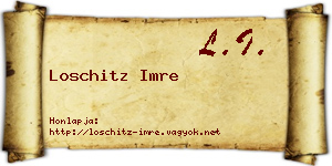 Loschitz Imre névjegykártya